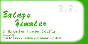 balazs himmler business card